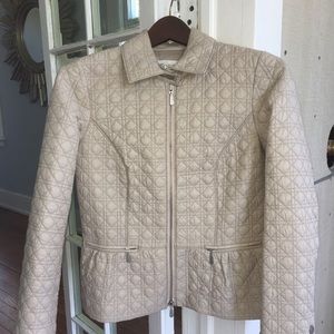 Worth quilted tan jacket 6, worn twice, perfect